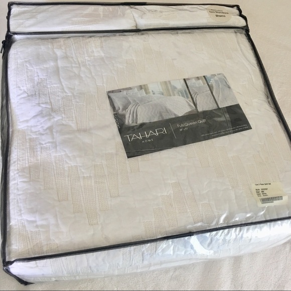 Tahari Bedding Full Queen White Quilt Set Poshmark